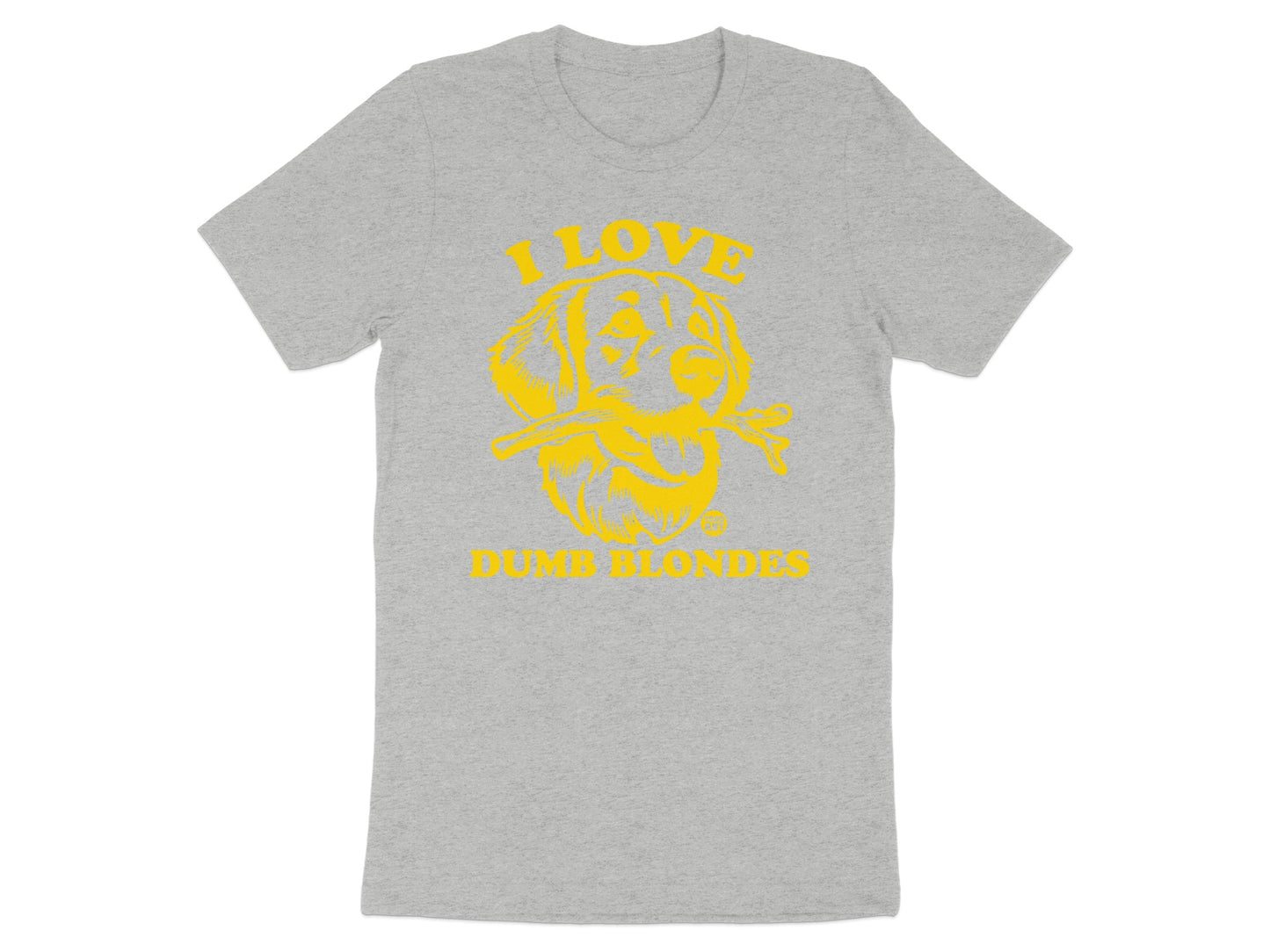 I Love Dumb Blondes Dog Graphic Print T-Shirt product