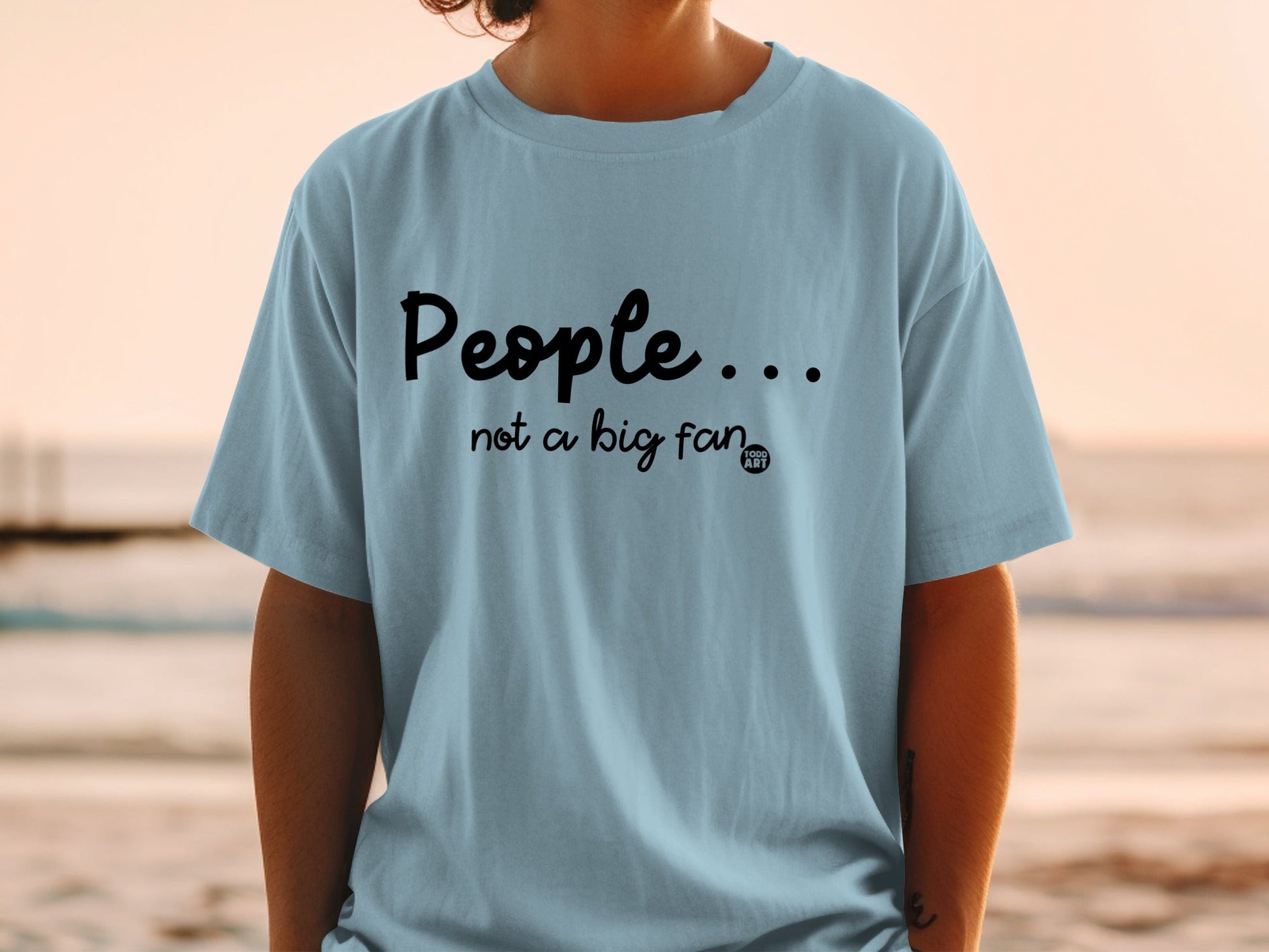 People Not a Big Fan Funny Graphic Tee Shirt