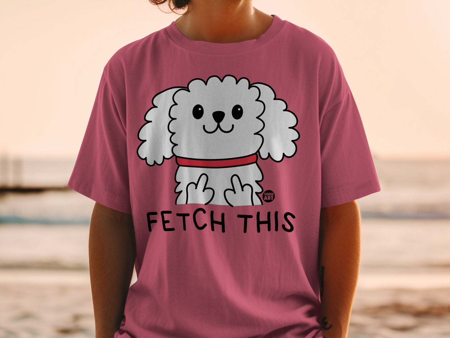 Cute Dog Fetch This Todd Art Graphic T-Shirt