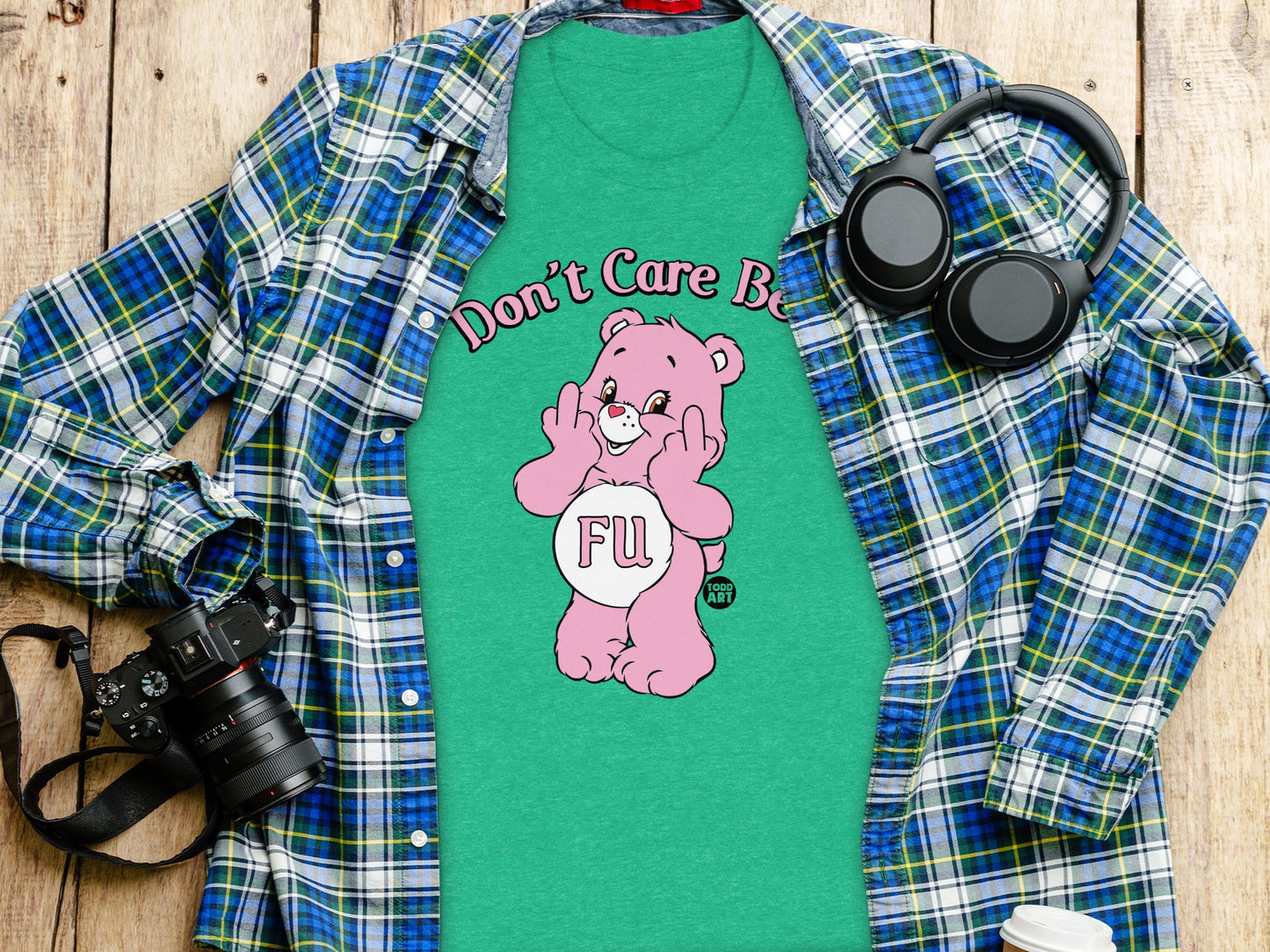 Don't Care Bear FU Graphic T-Shirt