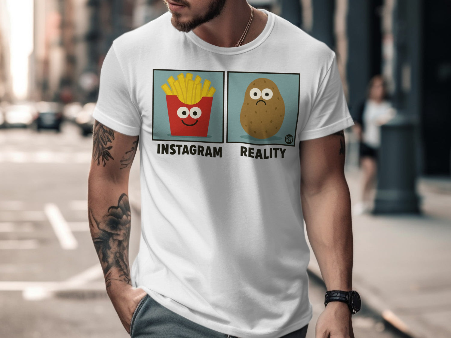 Instagram Reality Funny Graphic T-shirt for Casual Wear