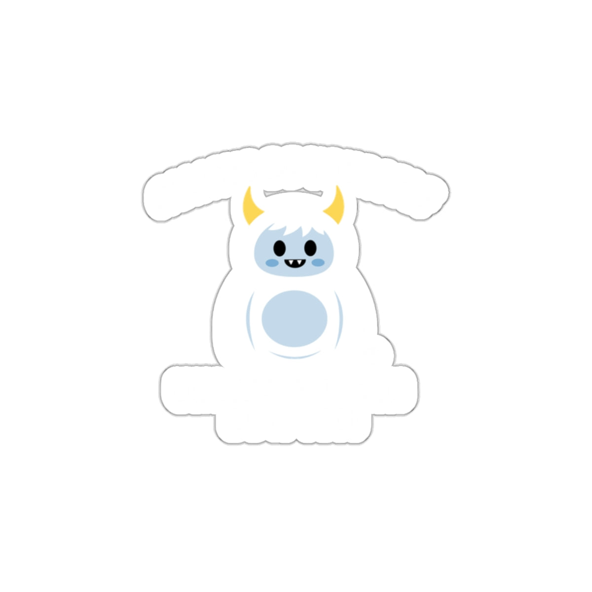 Cute Yeti Cartoon Art Sticker Fun Novelty Product