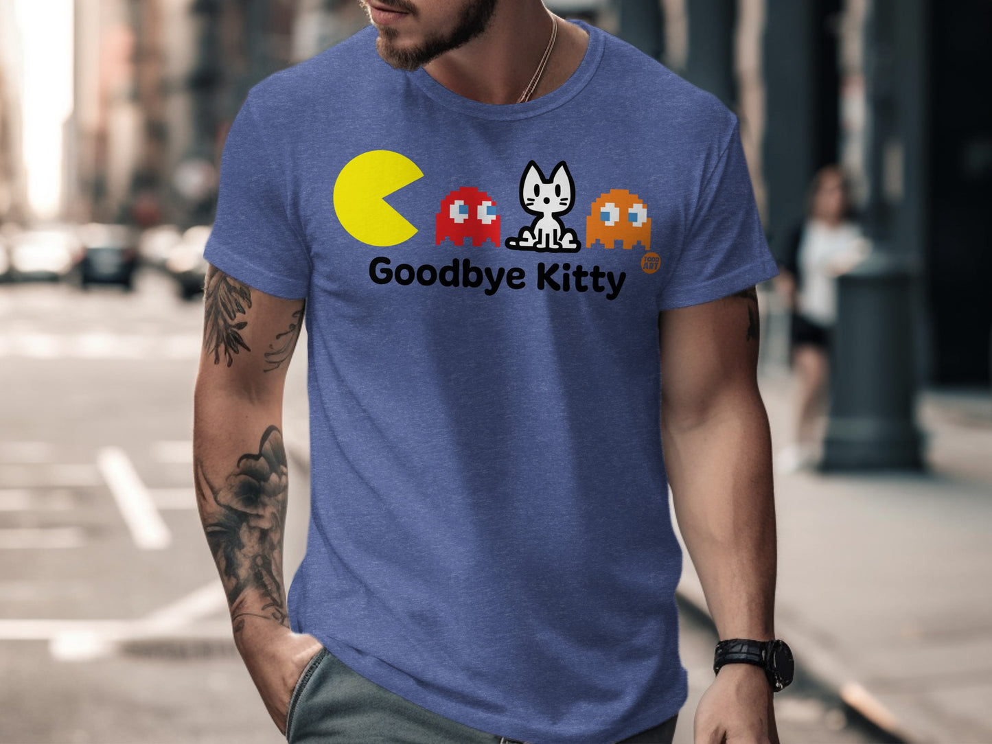 Goodbye Kitty Pac-Man Style Graphic T-Shirt