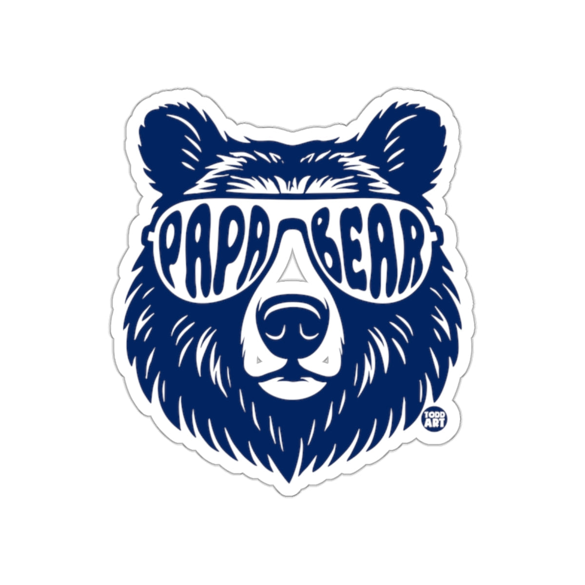 Papa Bear Cool Sunglasses Graphic Sticker Design