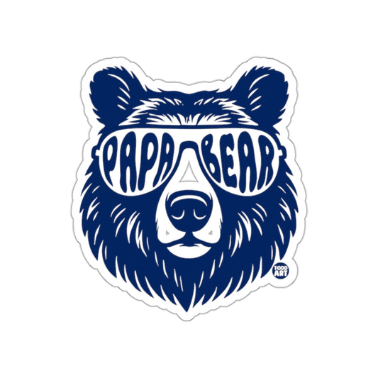 Papa Bear Cool Sunglasses Graphic Sticker Design