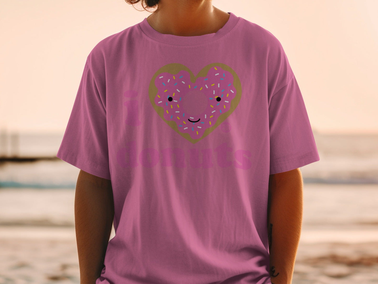I Love Donuts Heart with Sprinkles Graphic T-Shirt