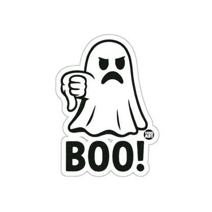 Angry Boo Thumbs Down Ghost Sticker Halloween Fun