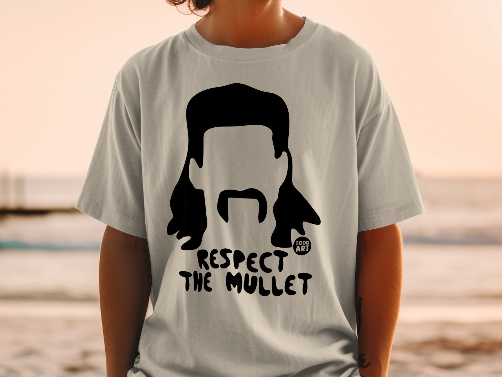 Respect The Mullet Hairdo Graphic product type