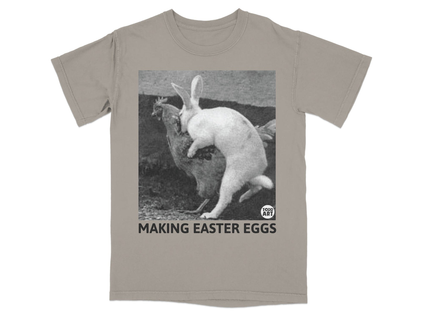 Funny Making Easter Eggs Bunny and Chicken T-shirt