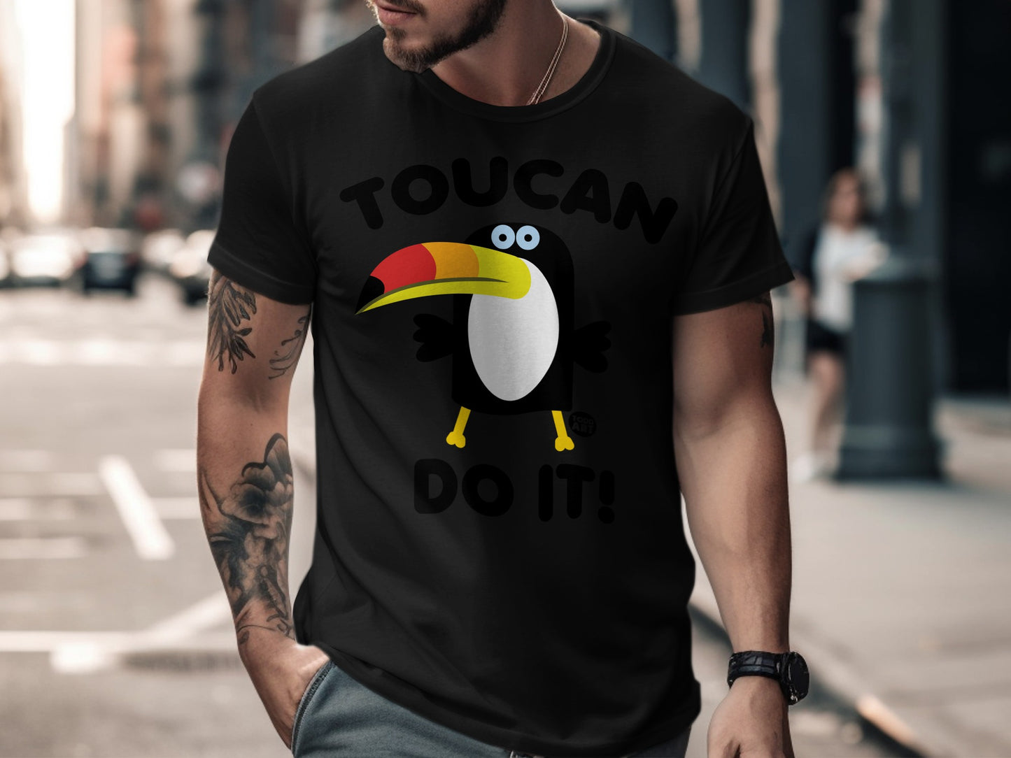 Toucan Do It Colorful Bird Graphic T-shirt