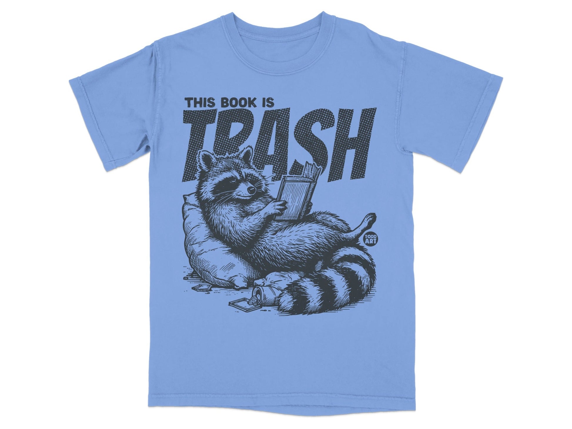 This Book Is Trash Raccoon Reading T-shirt