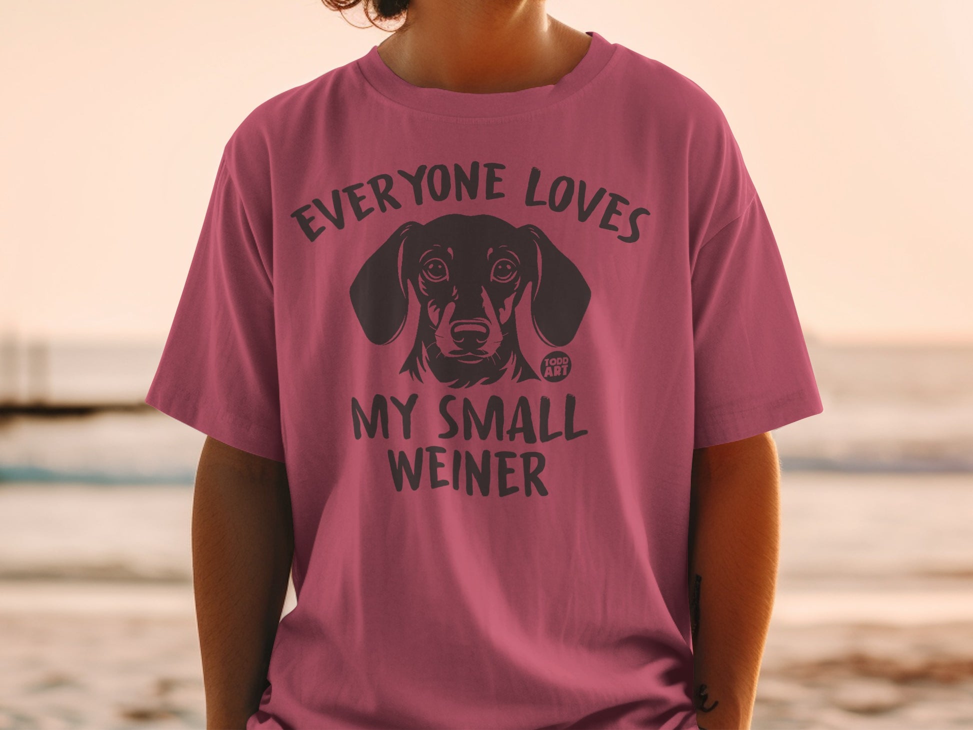 Everyone Loves My Small Weiner Printed T-shirt