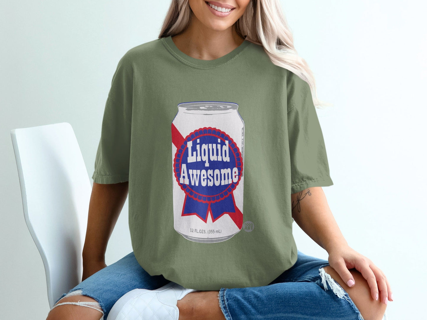 Liquid Awesome Can Graphic Tee for Casual Style