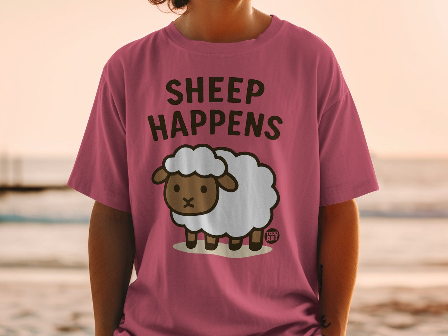 Sheep Happens Funny Graphic Unisex T-shirt