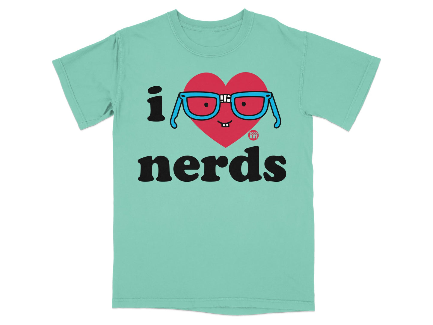 I Heart Nerds Cute Geek Graphic Design T-shirt