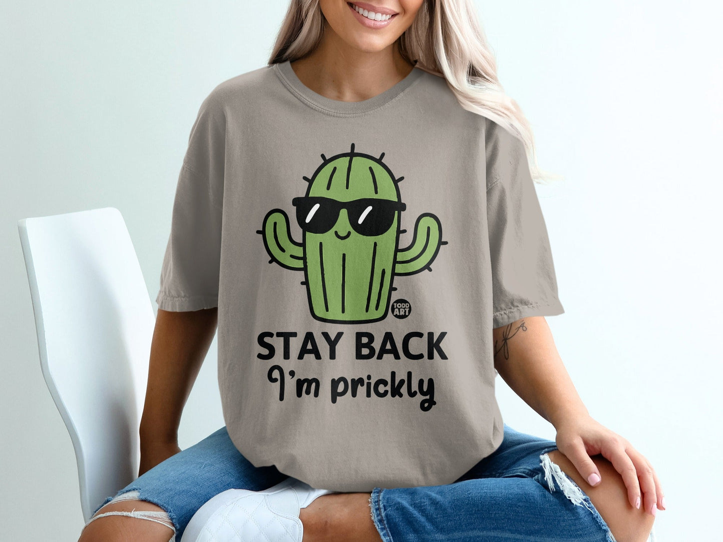 Stay Back I'm Prickly Cactus Graphic T-Shirt