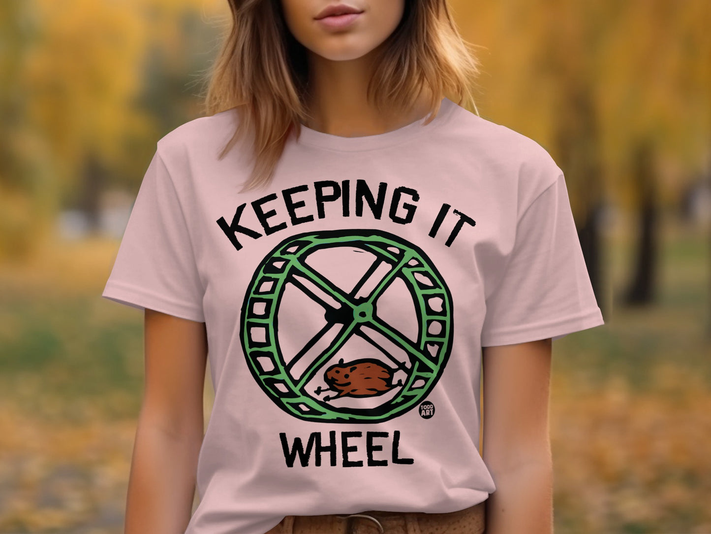 Keeping It Wheel Funny Graphic Tee Shirt