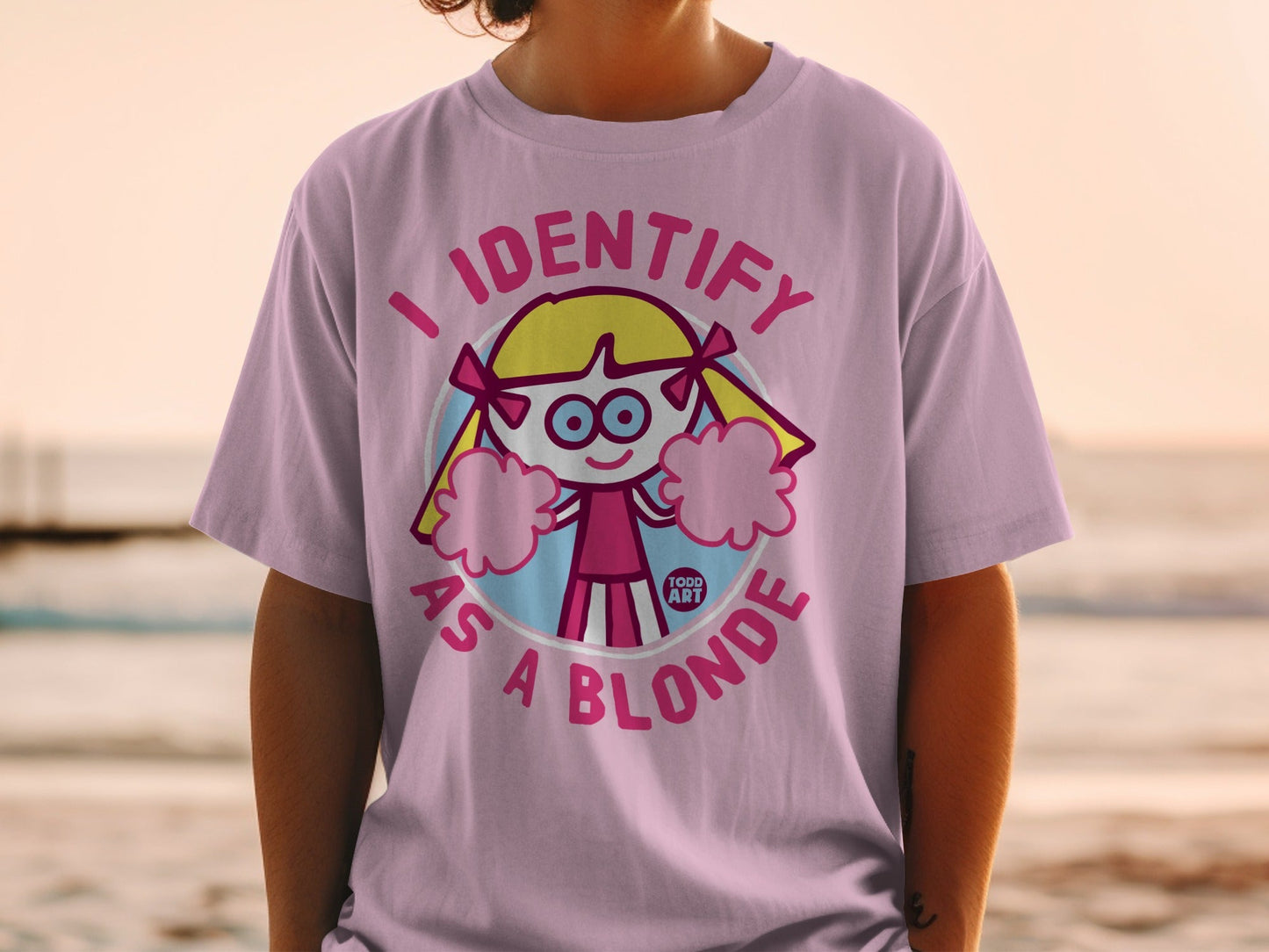 I Identify As A Blonde Todd Art T-shirt