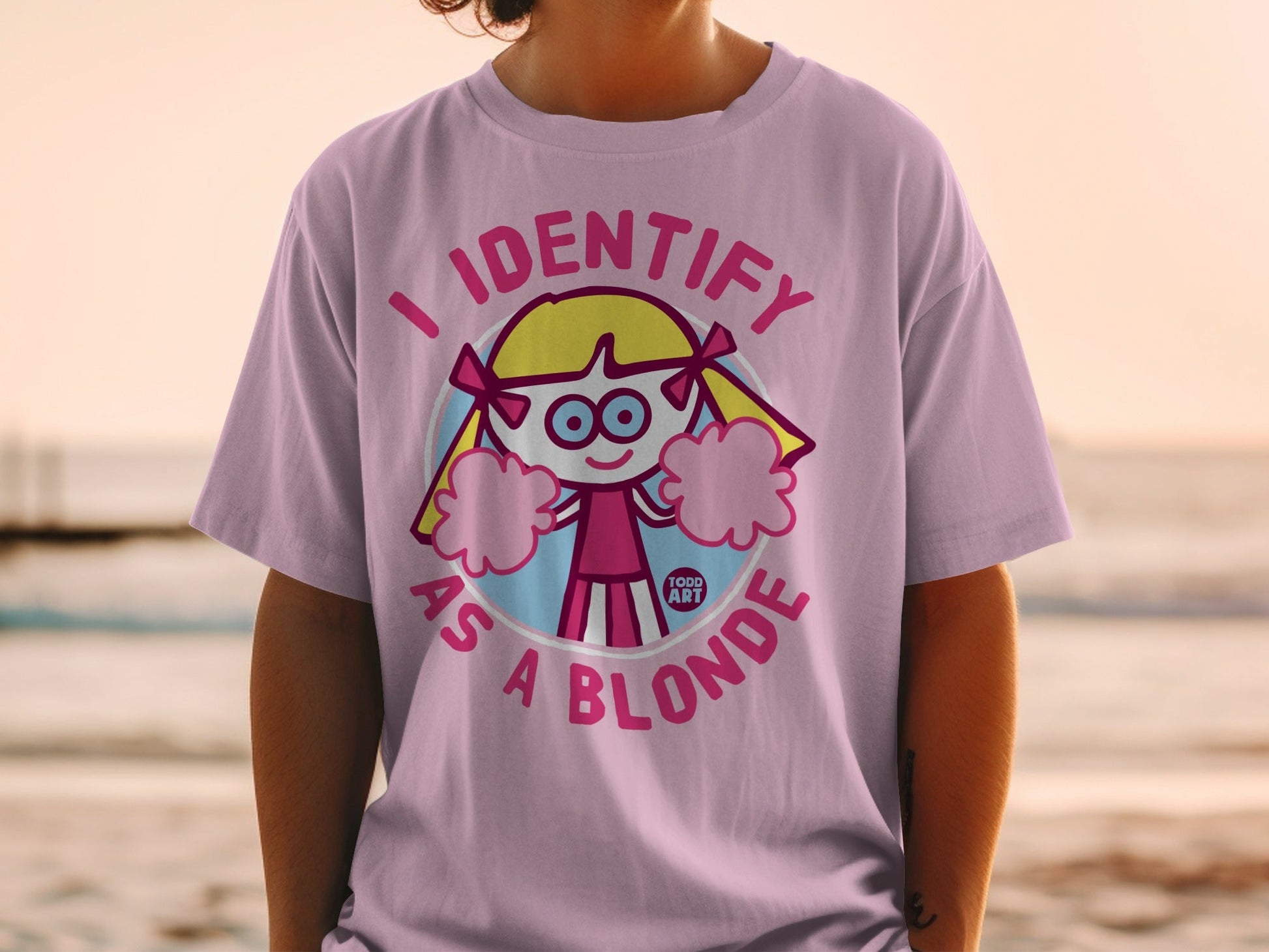 I Identify As A Blonde Todd Art T-shirt