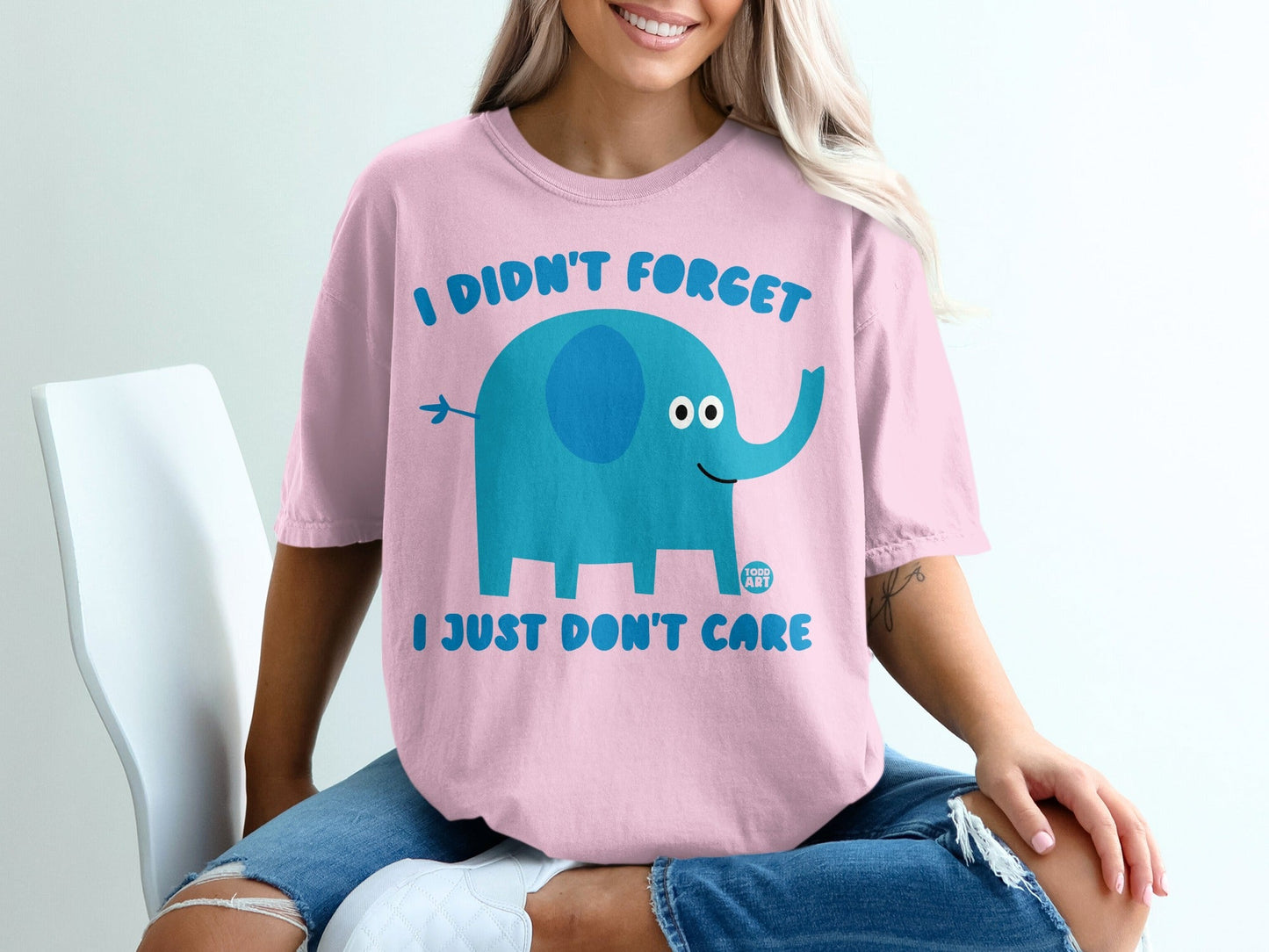 I Didn't Forget I Just Don't Care Cute Elephant Shirt