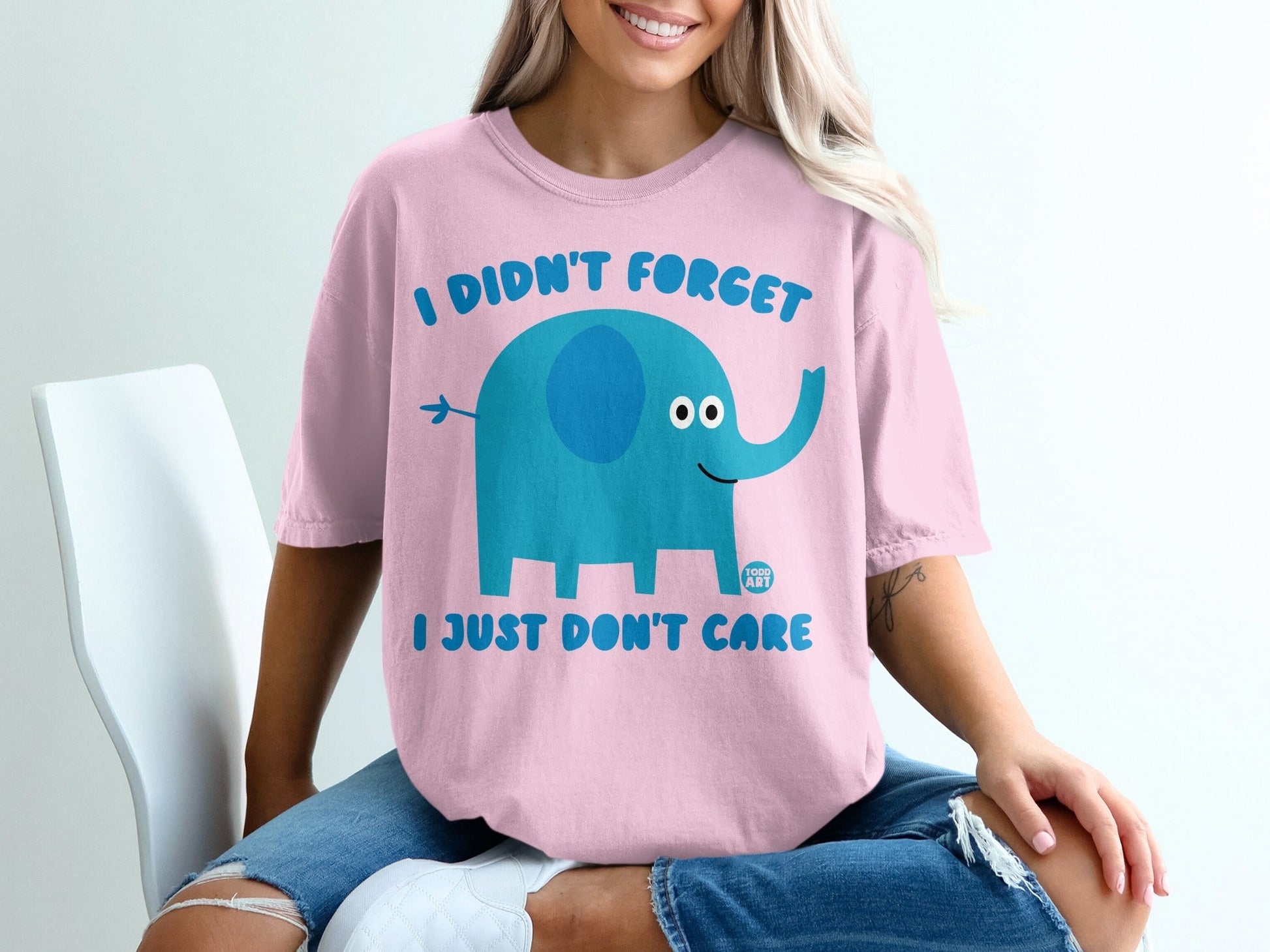 I Didn't Forget I Just Don't Care Cute Elephant Shirt
