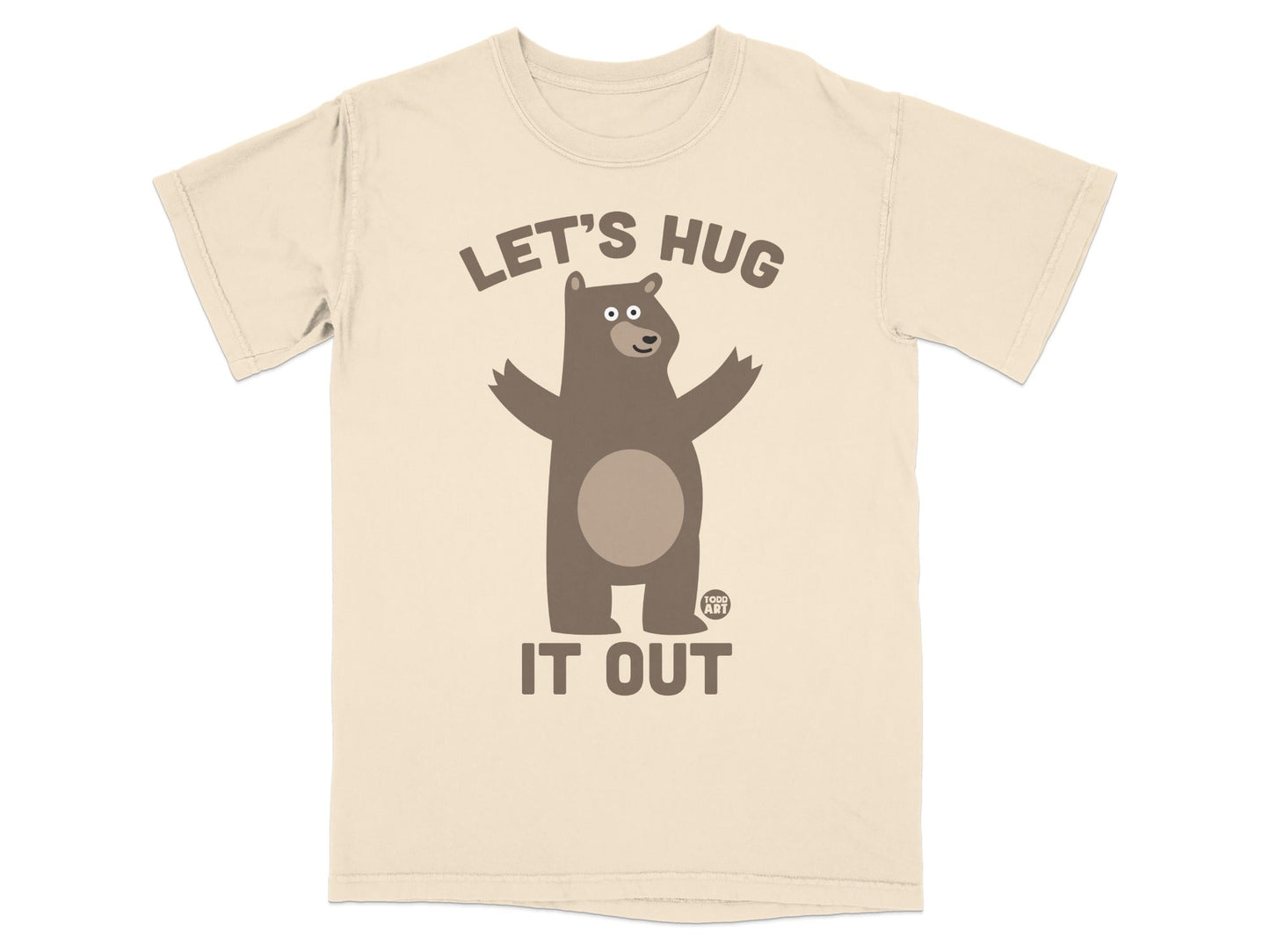 Let's Hug It Out Bear Design Graphic T-Shirt