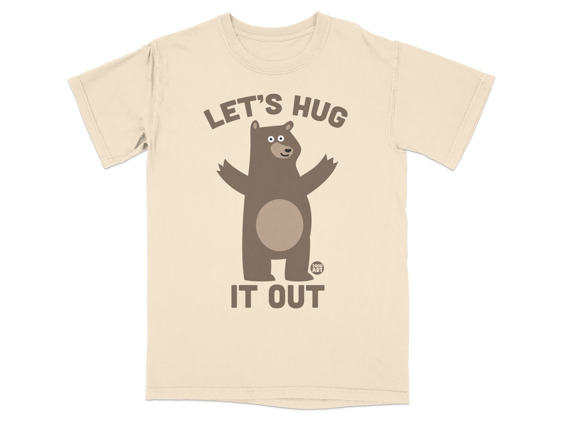 Let's Hug It Out Bear Design Graphic T-Shirt