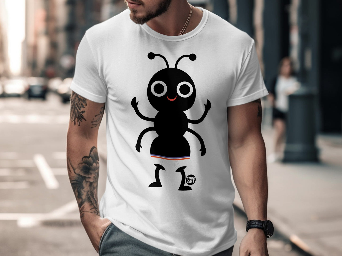 Fun and Quirky Black Ant Design T-Shirt product