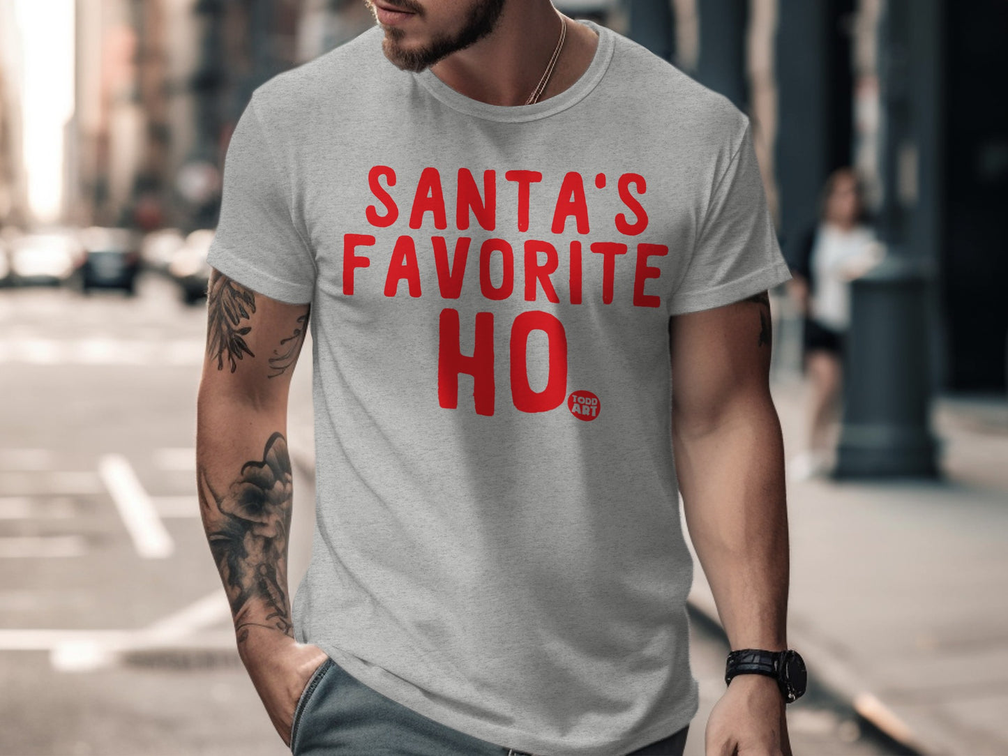 Santa's Favorite Ho Funny Graphic Tee-Shirt