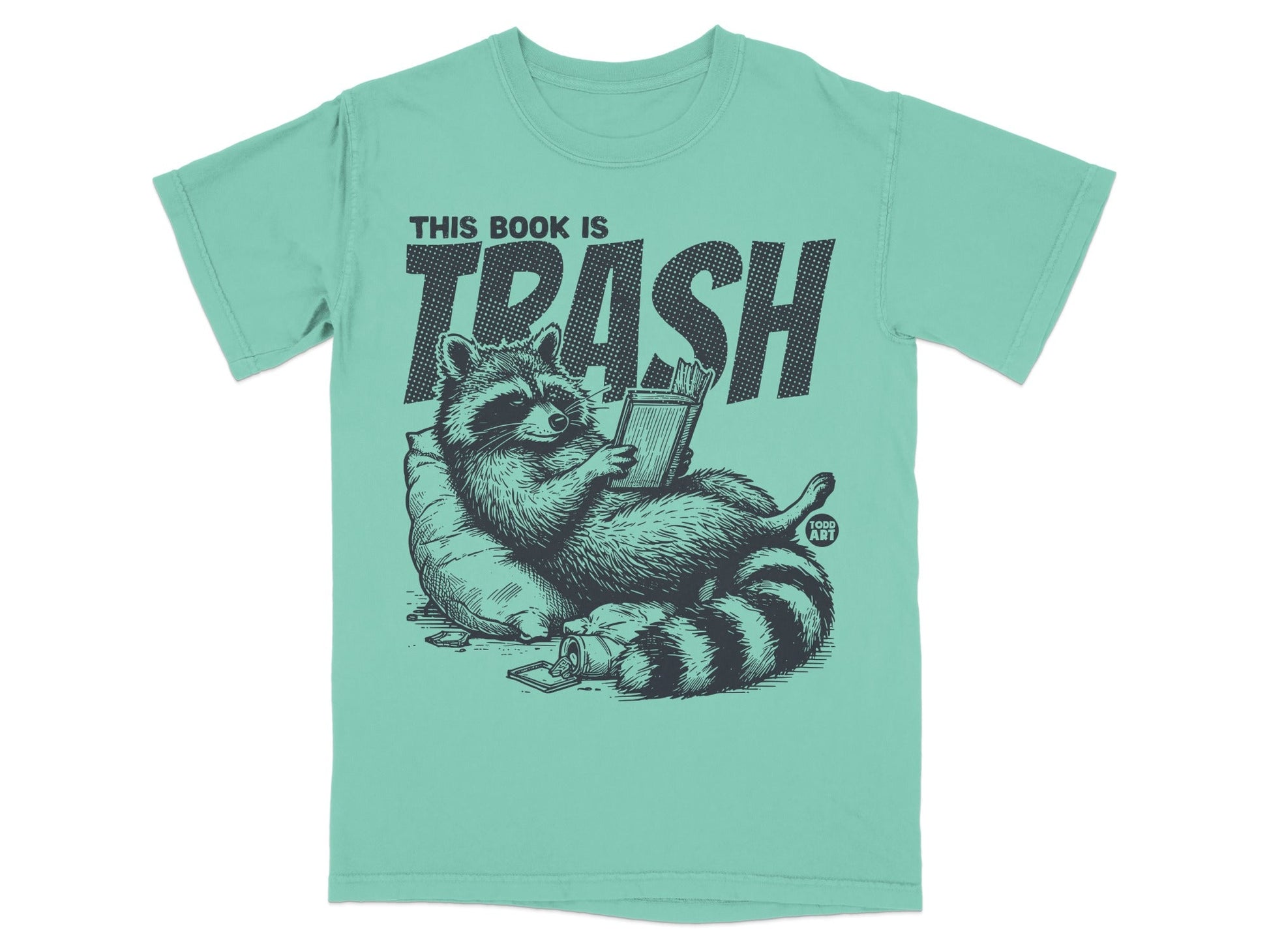 This Book is Trash Funny Raccoon Graphic T-Shirt