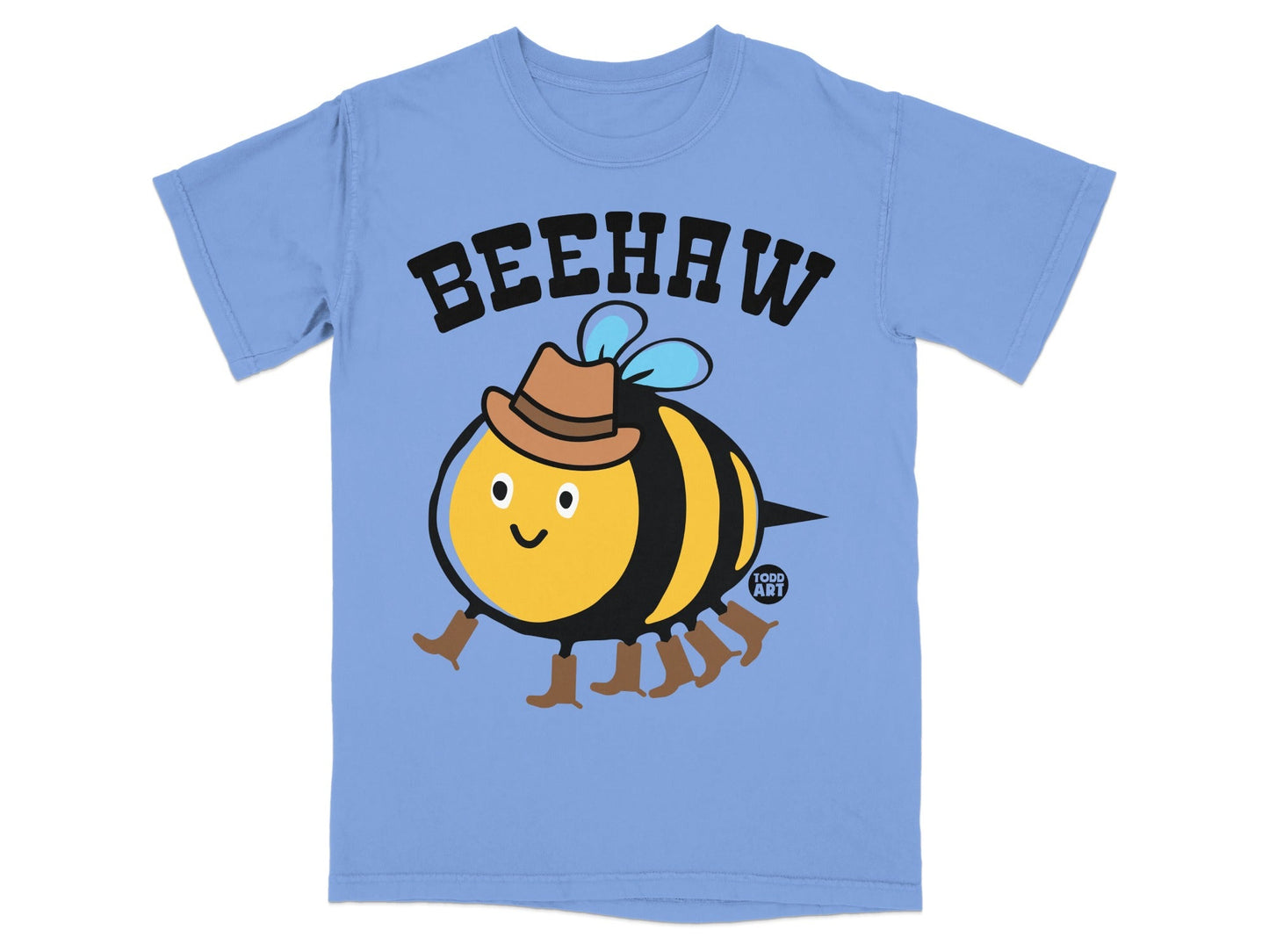 Blue Beehaw Graphic Cowboy Bee T-Shirt