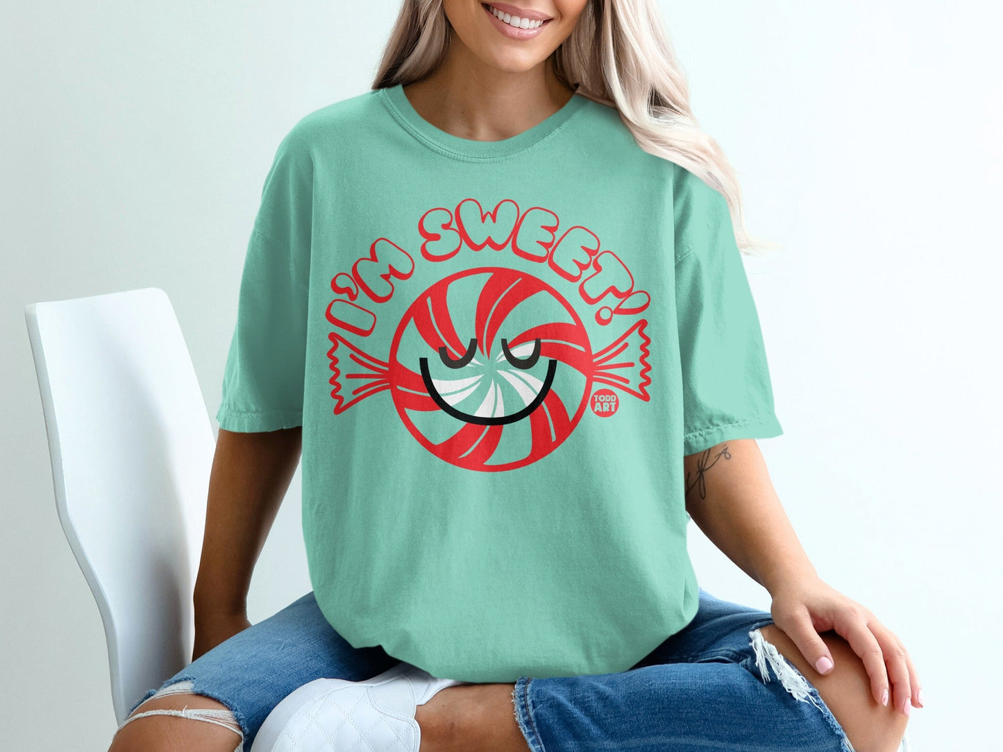 I'm Sweet! Candy Face Graphic Shirt Product