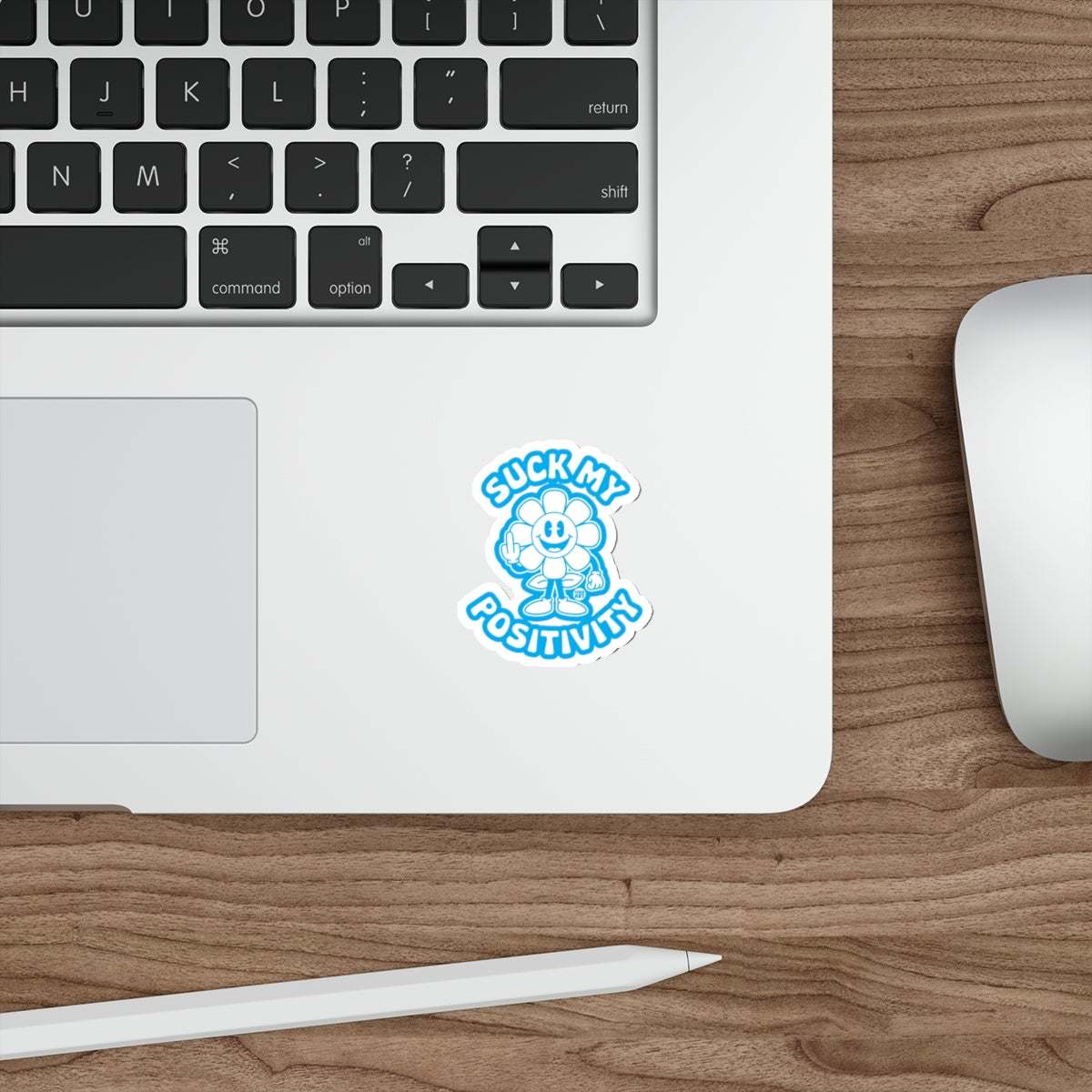 SUCK MY POSITIVITY Flower Character Funny Sticker 