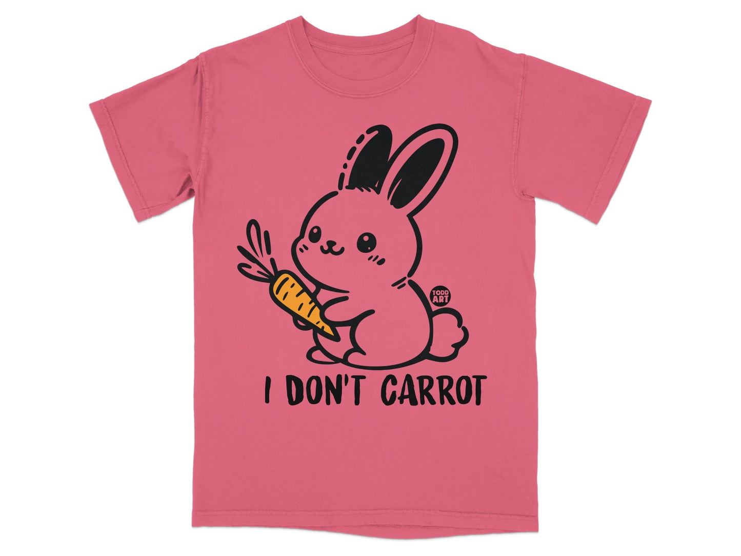 Adorable Bunny I Don't Carrot Graphic T-Shirt
