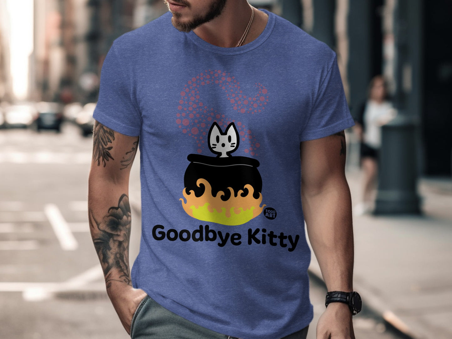 Goodbye Kitty Graphic Tee Unique Design Shirt