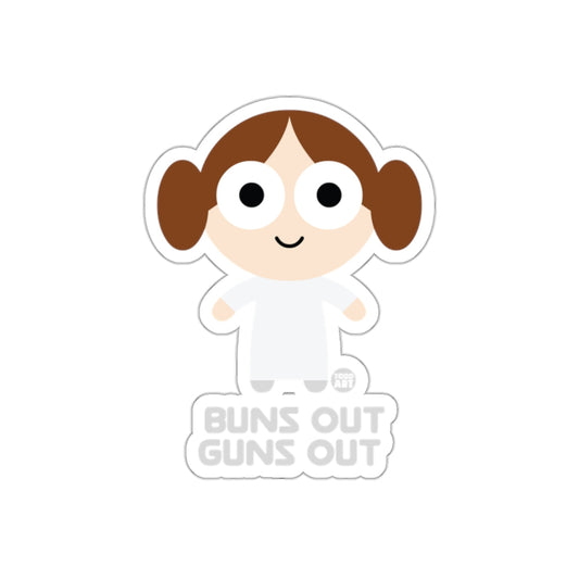 Buns Out Guns Out Todd Art Cartoon Style Character sticker