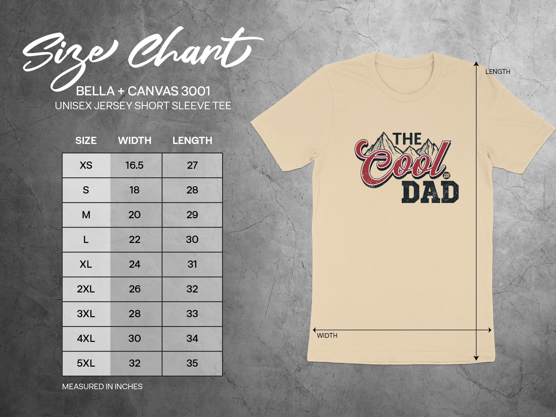 The Cool Dad Bella + Canvas 3001 Unisex Jersey Tee