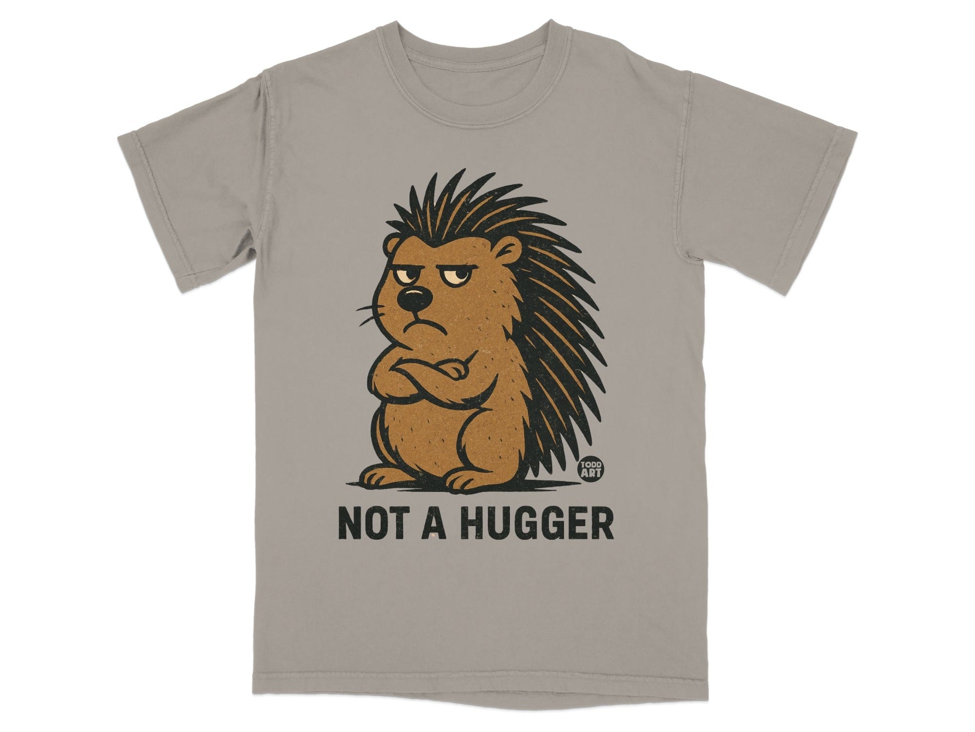 Not A Hugger Porcupine Shirt Fun Graphic Tee