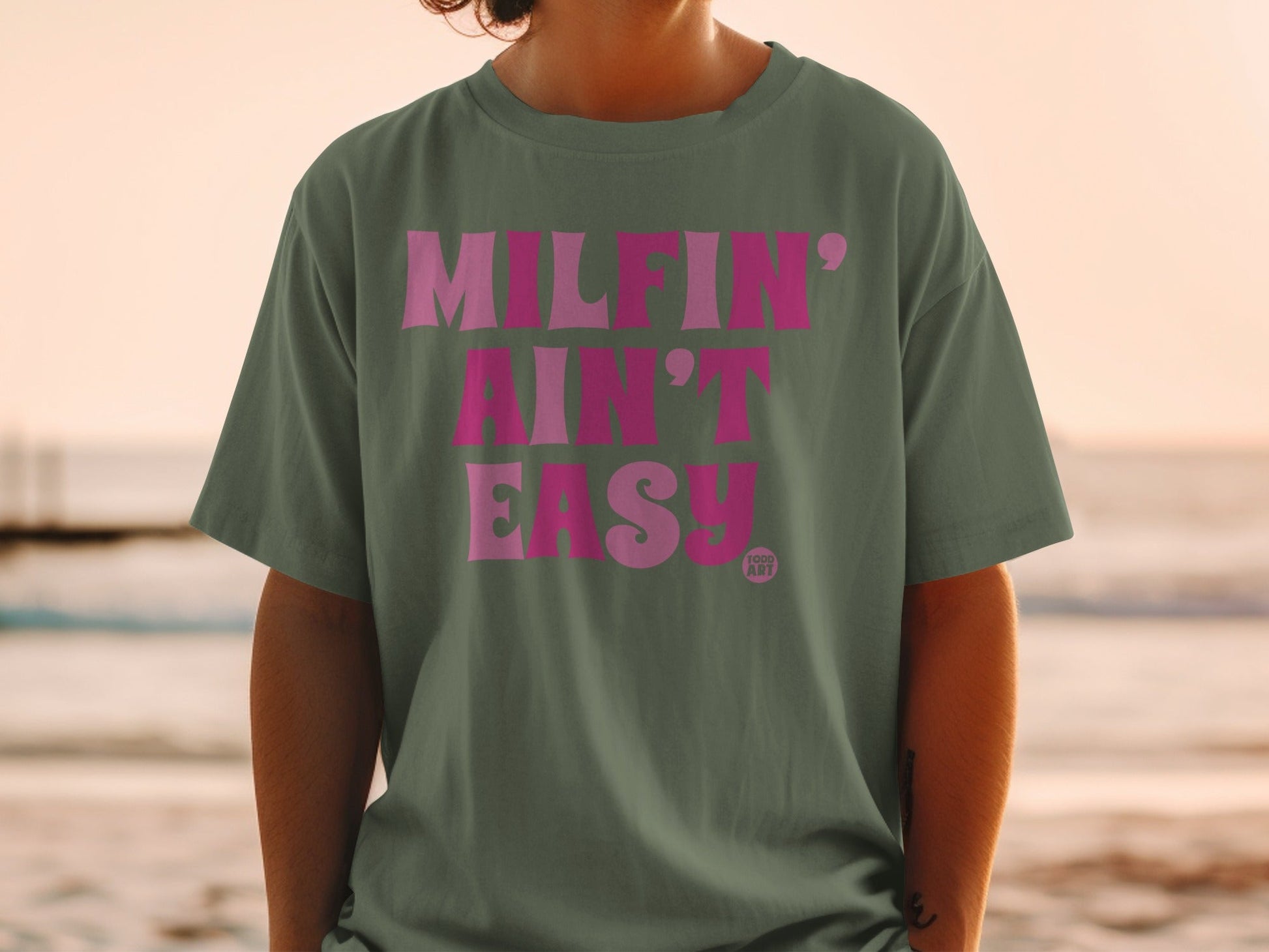 Milfin' Ain't Easy Graphic Print T-Shirt