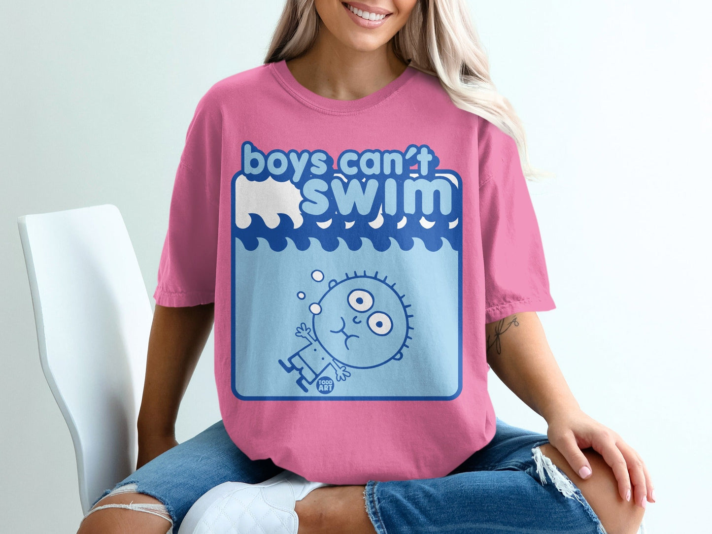 Boys Can't Swim Todd Art Graphic T-shirt