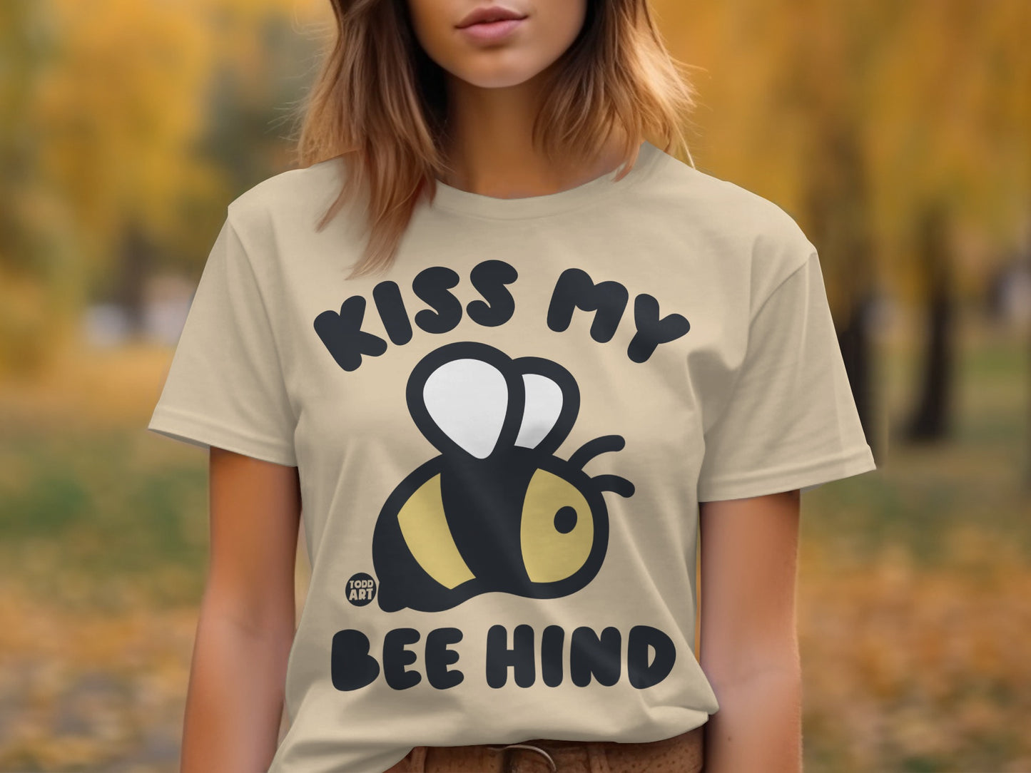 Kiss My Bee Hind Funny Graphic T-Shirt