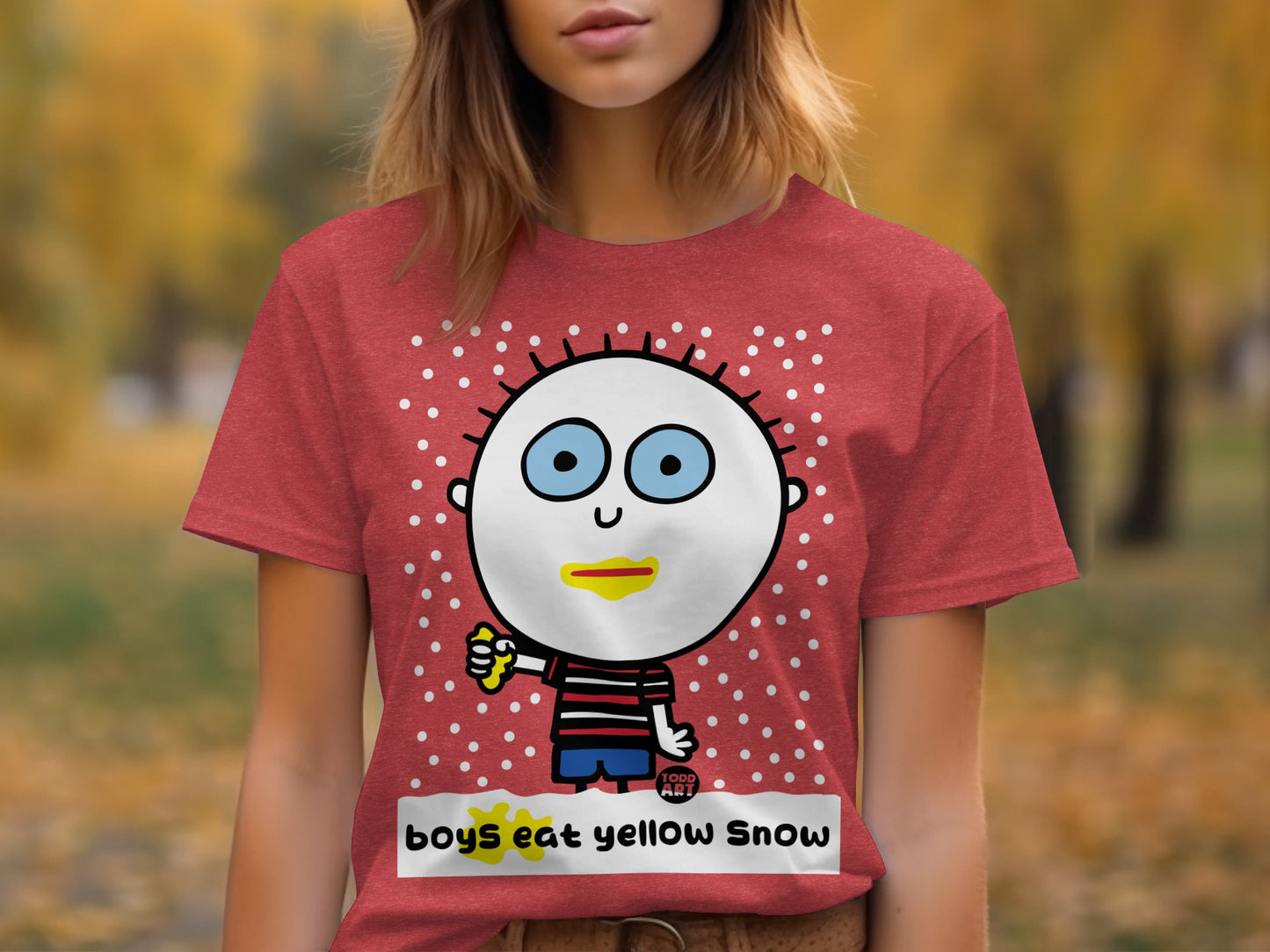 Cartoon Character Boys Eat Yellow Snow Shirt