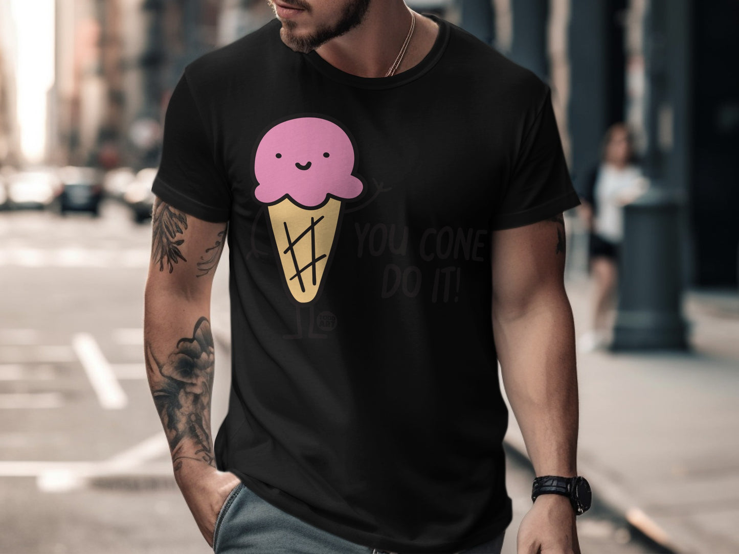 You Cone Do It Cute Ice Cream Graphic T-Shirt