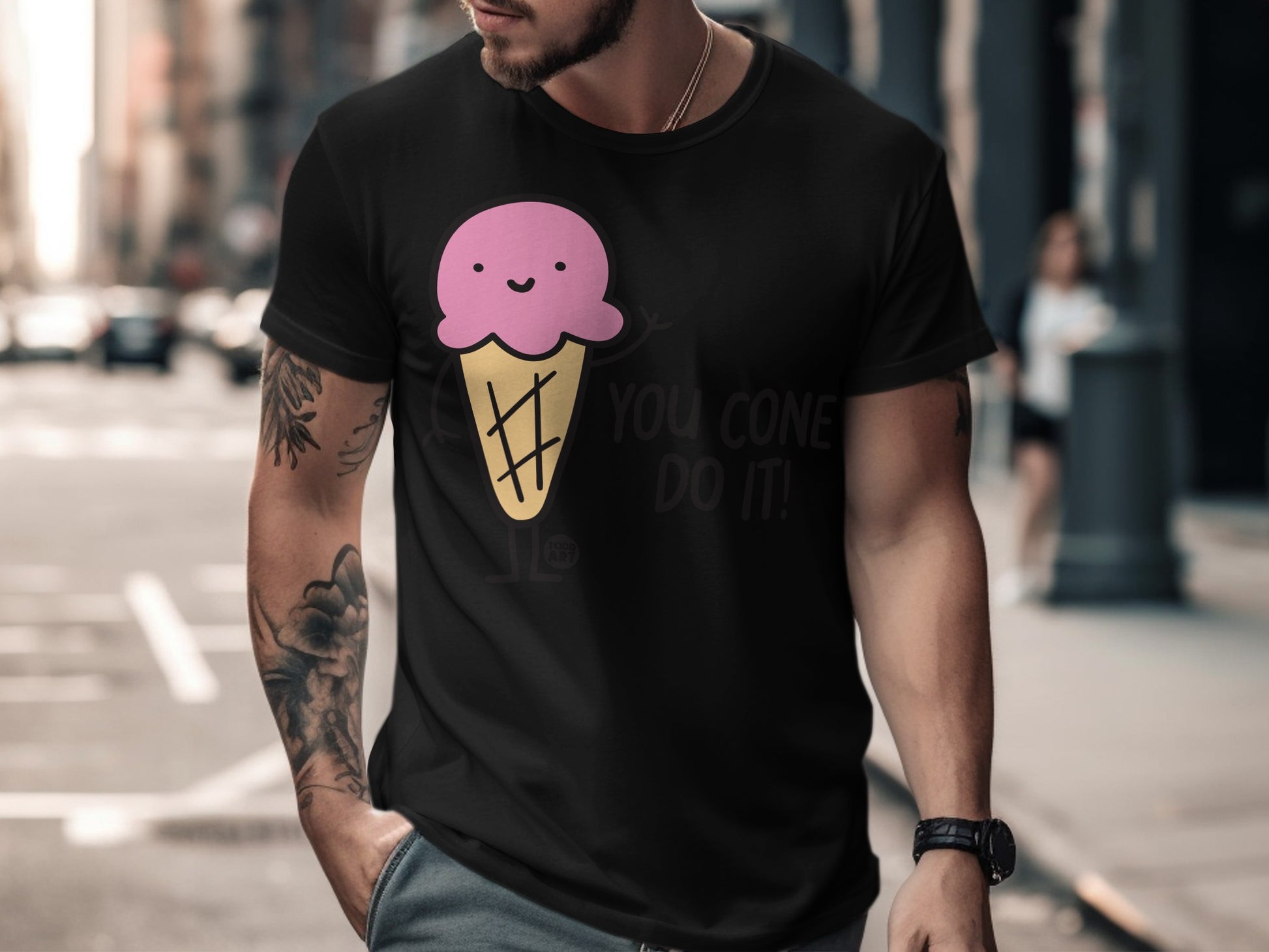 You Cone Do It Cute Ice Cream Graphic T-Shirt