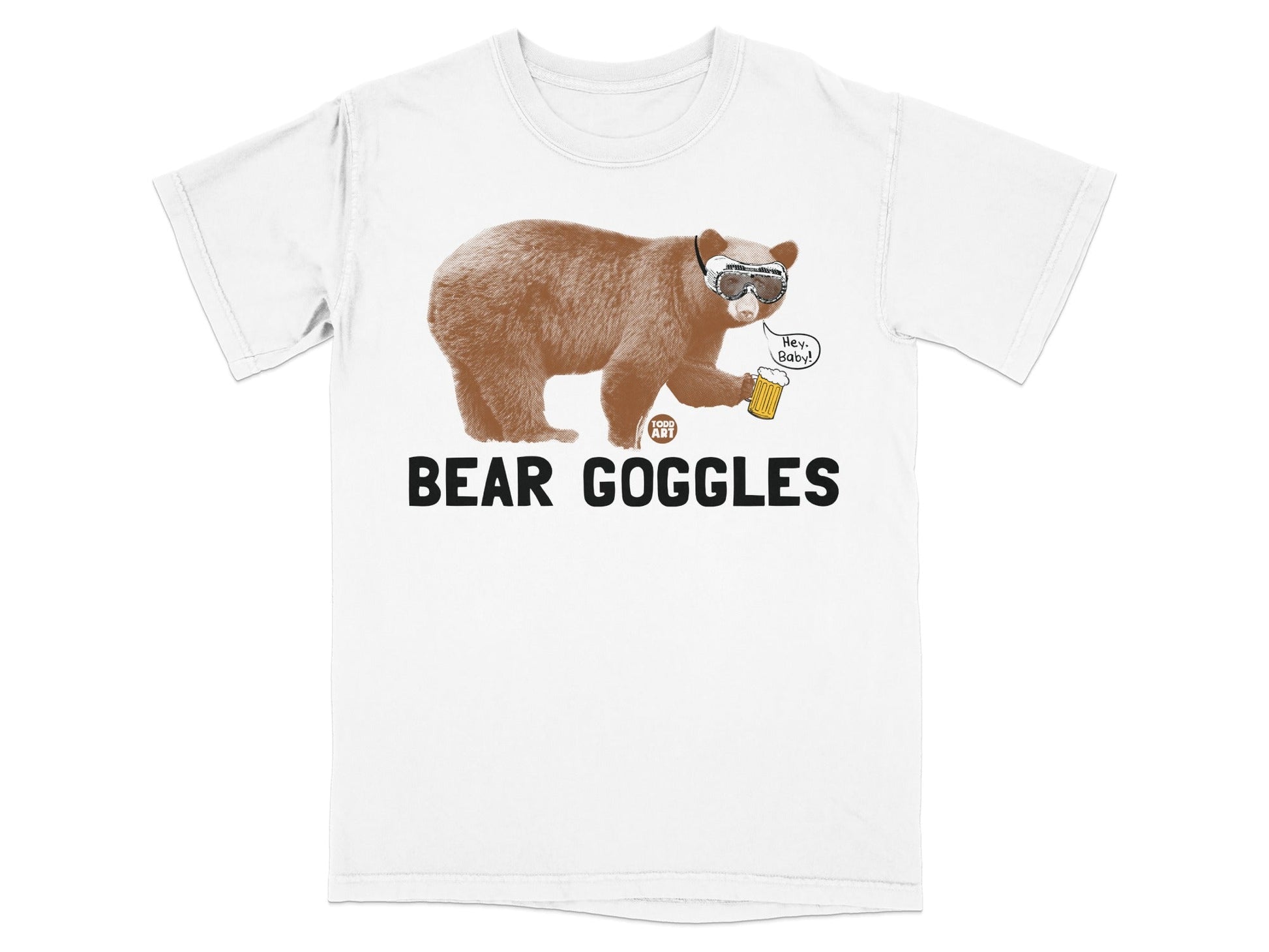 Funny Bear Goggles Graphic Tee for Men and Women