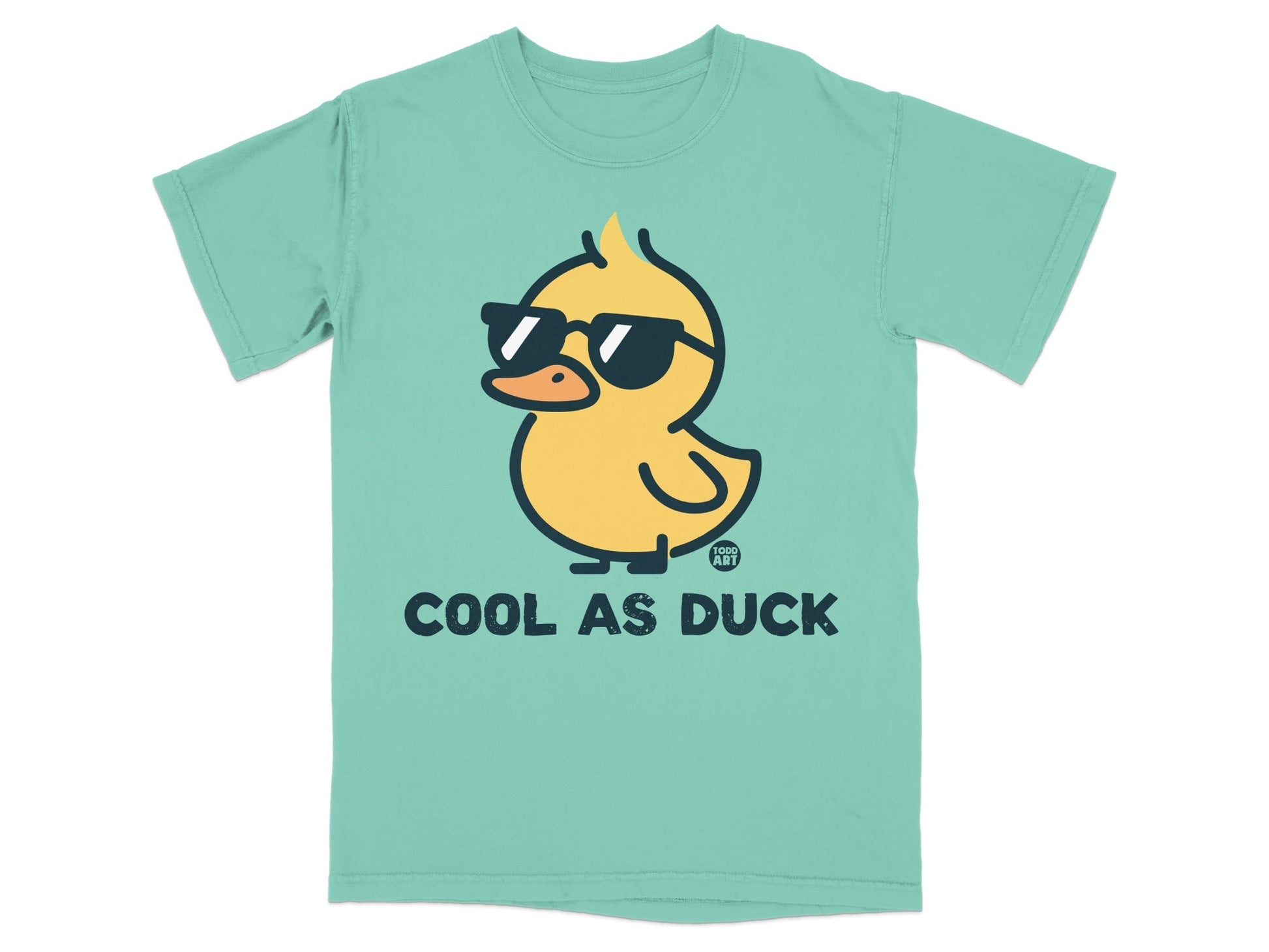 Cool As Duck Graphic Tee With Sunglasses Design