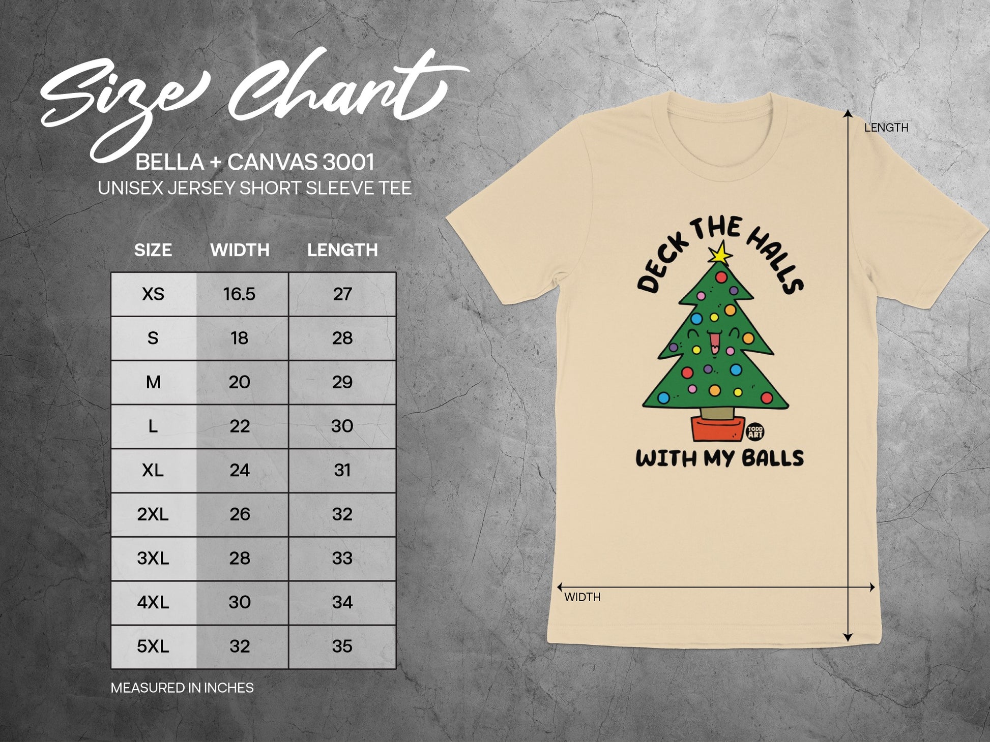Deck the Halls with My Balls Unisex Jersey Short Sleeve Tee