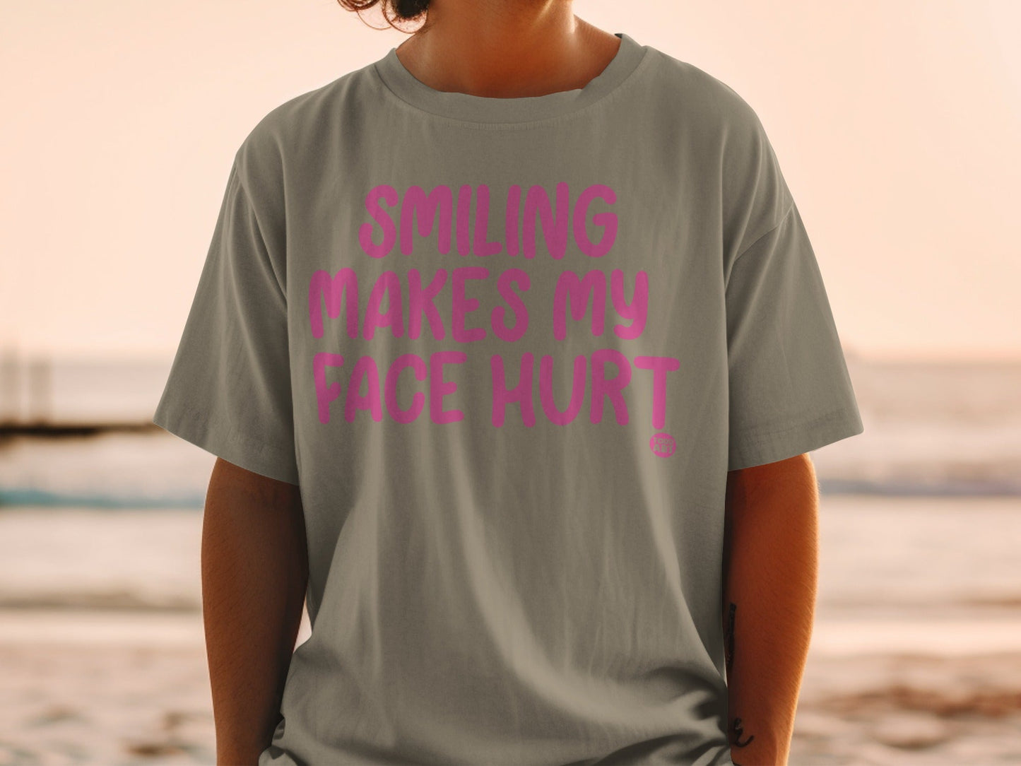 Smiling Makes My Face Hurt Graphic T-Shirt
