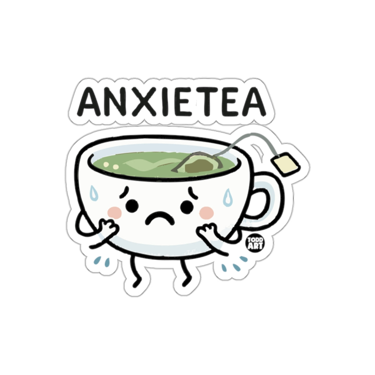 Funny Anxietea Cartoon Sticker for Laptops and Notebooks