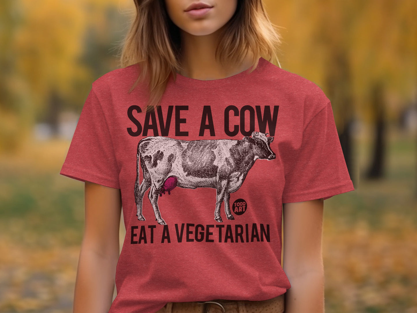 Save a Cow Eat a Vegetarian Graphic T-Shirt